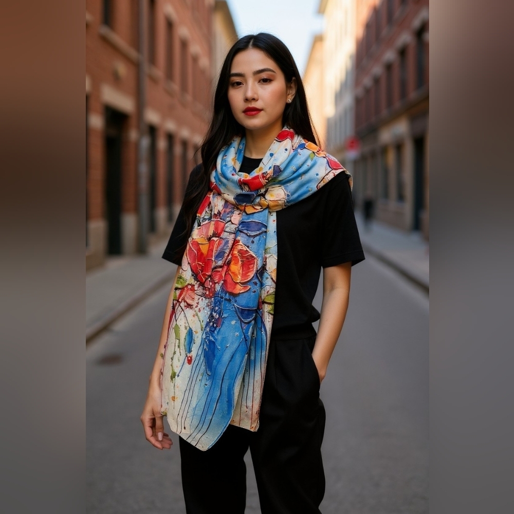 Floral Multicolor Scarf